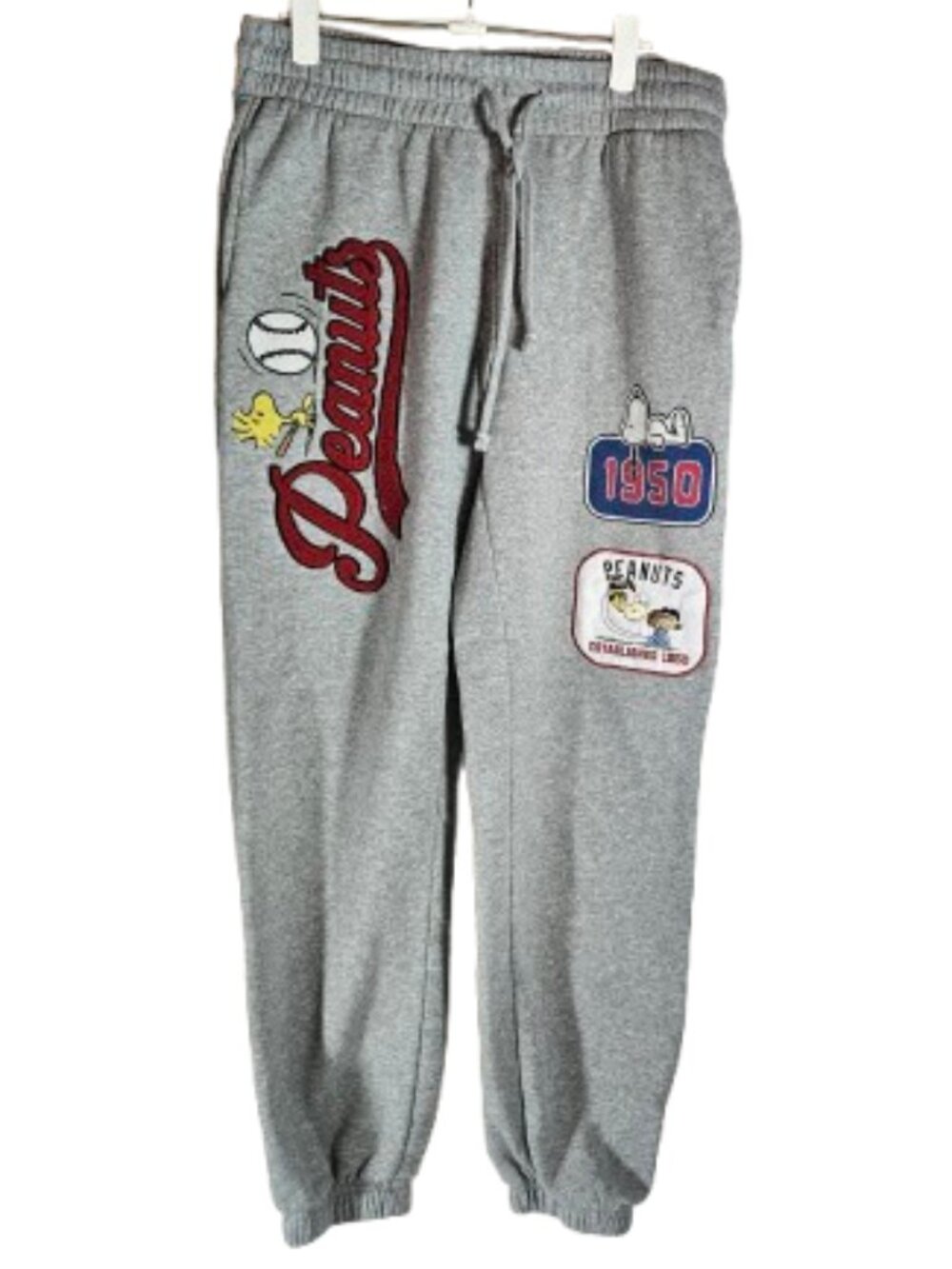 Peanuts Snoopy Charlie Brown Gray Sweatpants Women's Size Medium 8-10